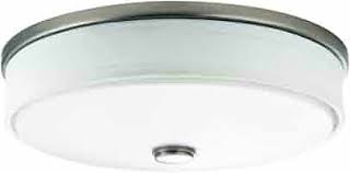 Classic Brushed Nickel Flush Mount Ceiling Lamp with Frosted Glass
