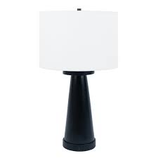 Modern Black Cone Base Table Lamp
