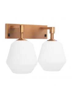 Dual Geometric Wall Mount Lamp